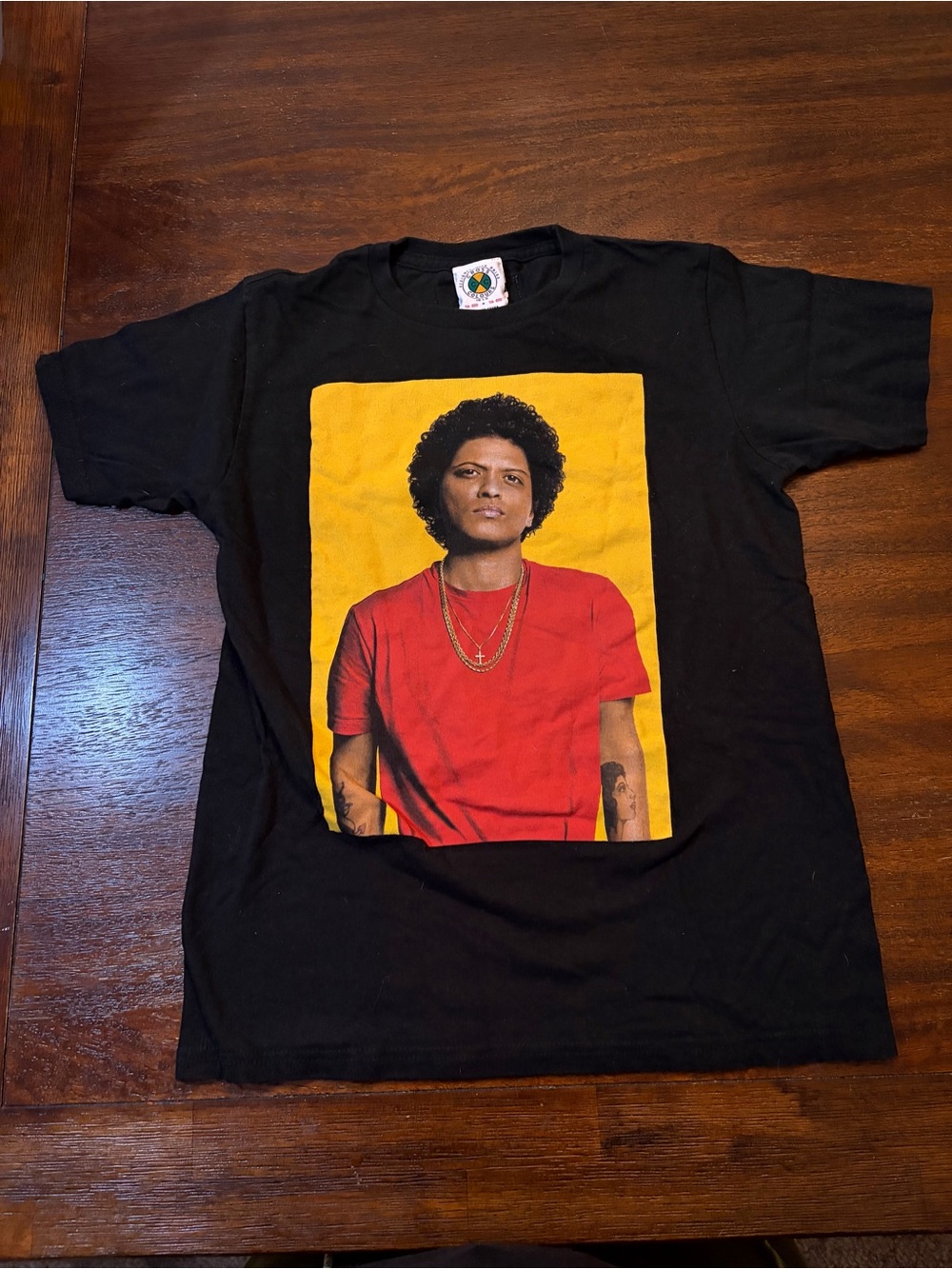 Bruno Mars x Cross Colours 24K Magic World Tour 2018 T Shirt XS Black